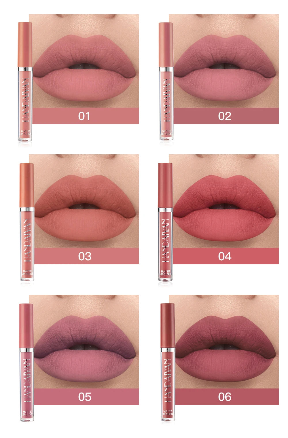 Lip Gloss Batom de Veludo Fosco À Prova D'Água