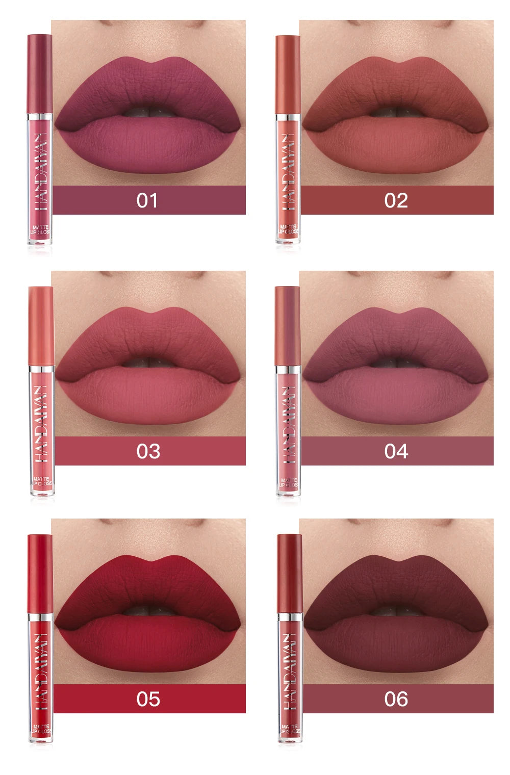 Lip Gloss Batom de Veludo Fosco À Prova D'Água