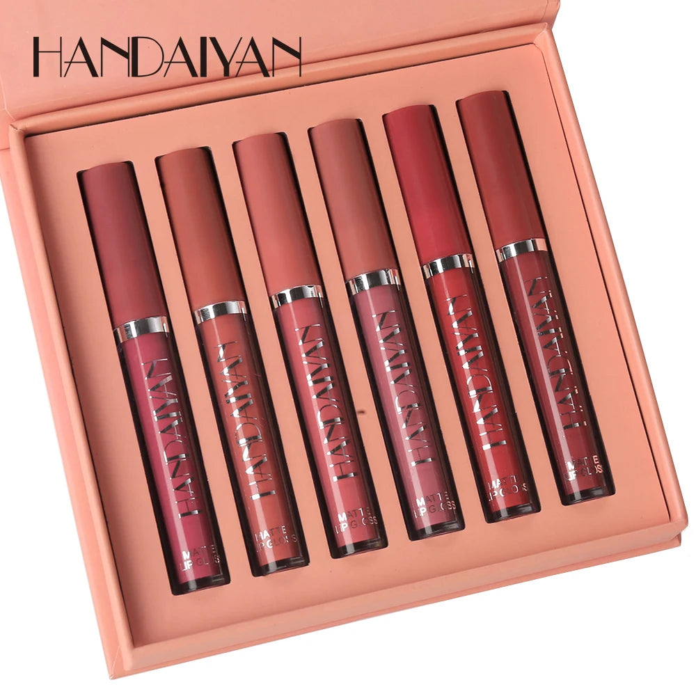 Lip Gloss Batom de Veludo Fosco À Prova D'Água