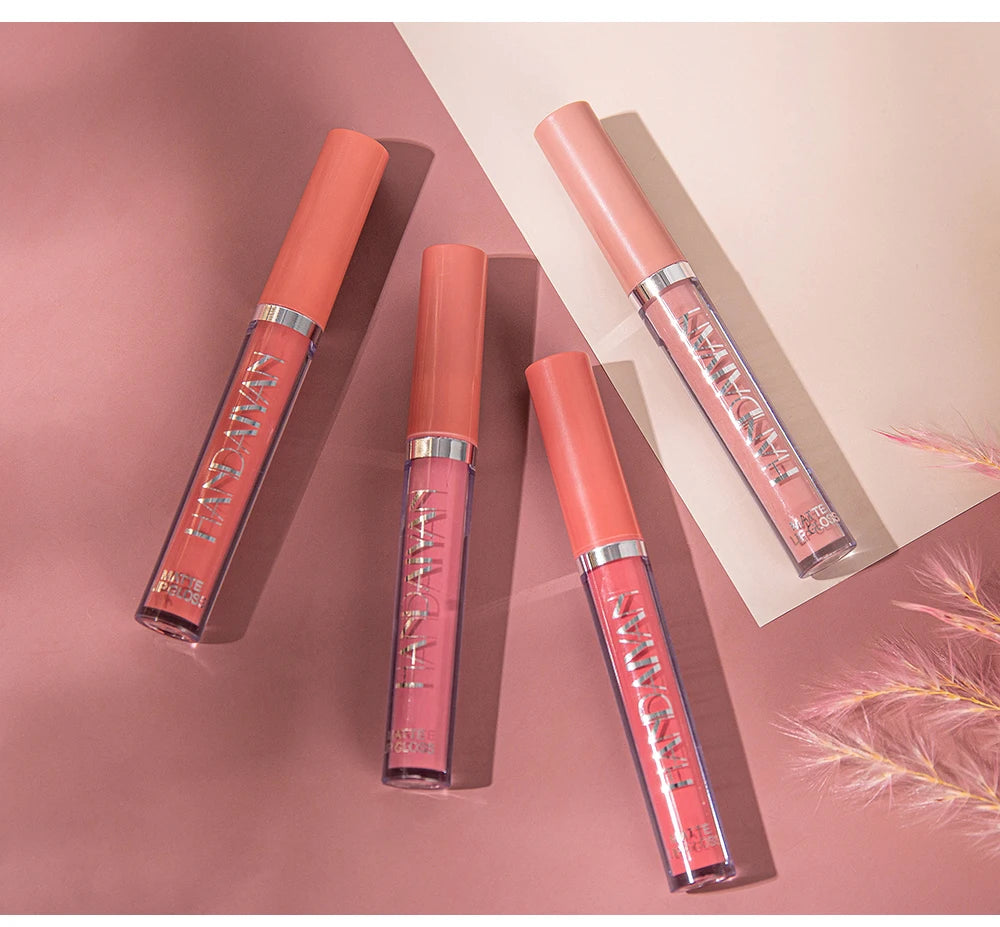 Lip Gloss Batom de Veludo Fosco À Prova D'Água